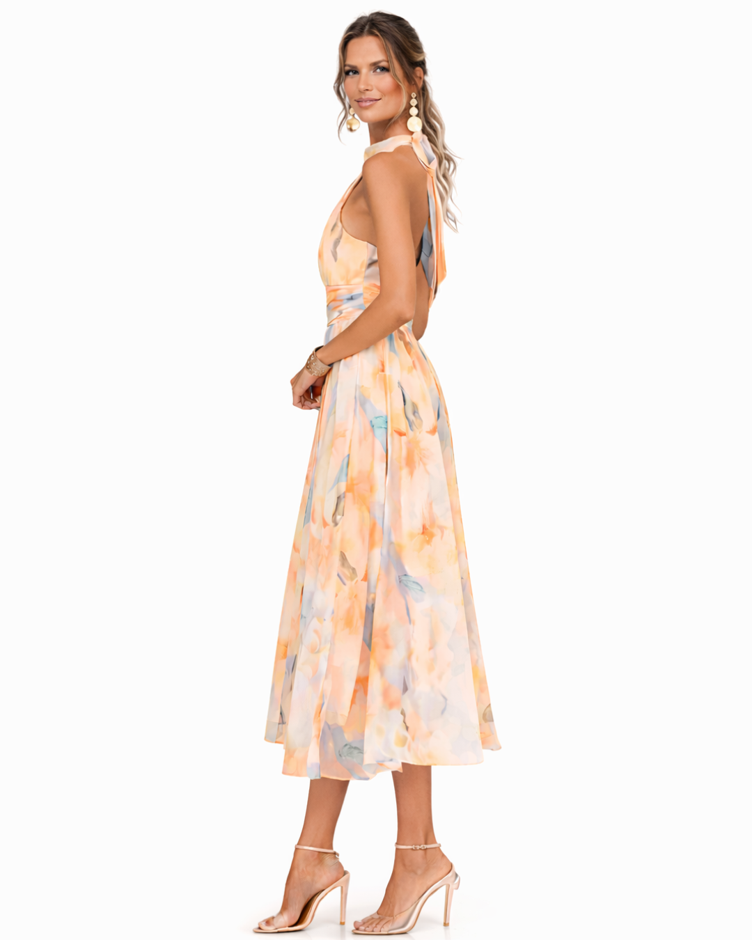 Aurora™ | Robe à col américain et imprimé aquarelle