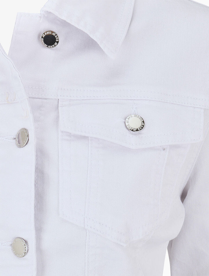 Veste en jean droite - Blanc