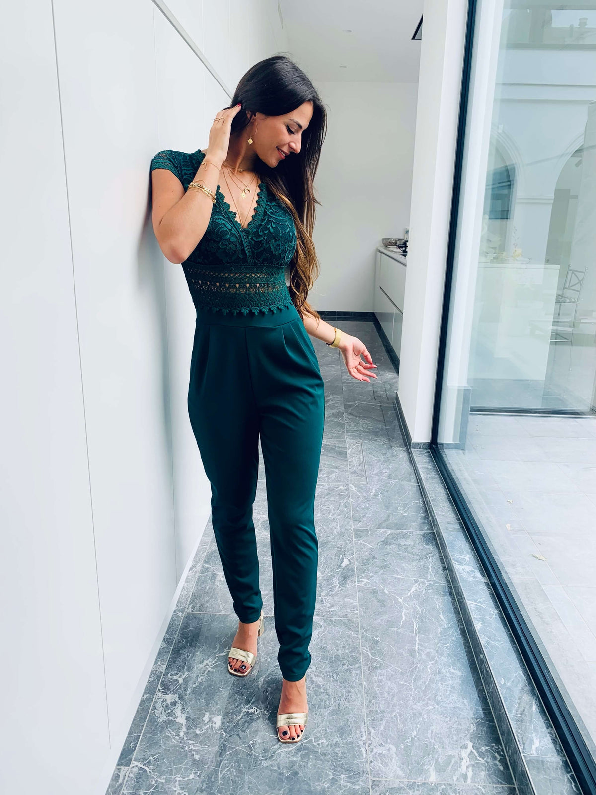 Combinaison verte femme - CECILE