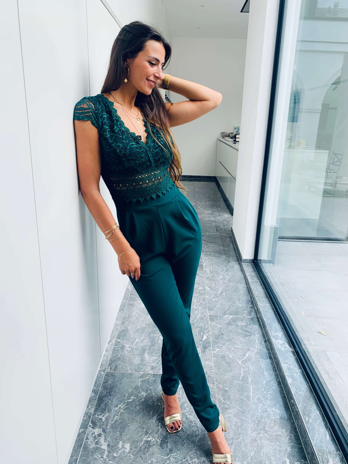 Combinaison verte femme - CECILE