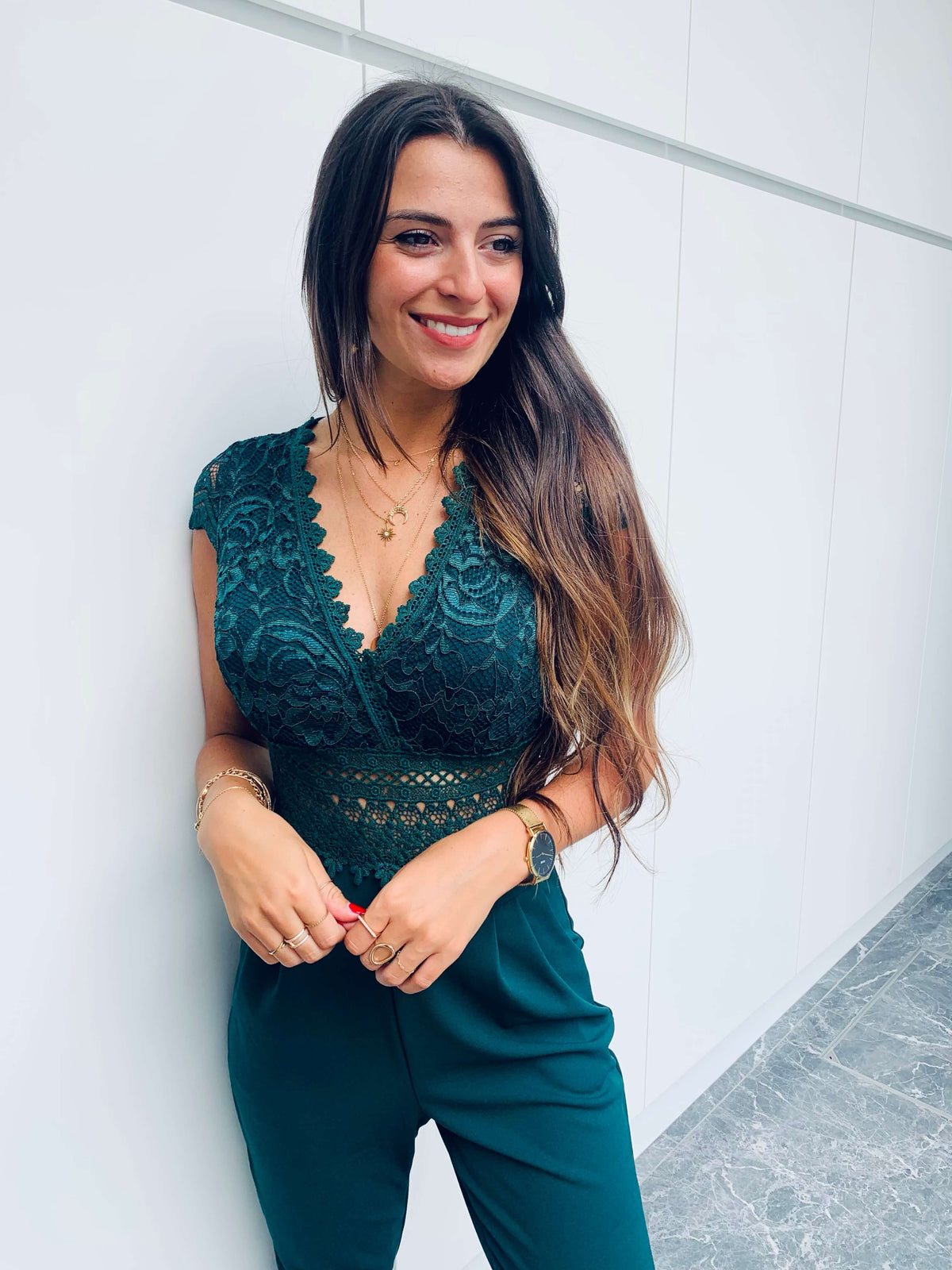 Combinaison verte femme - CECILE