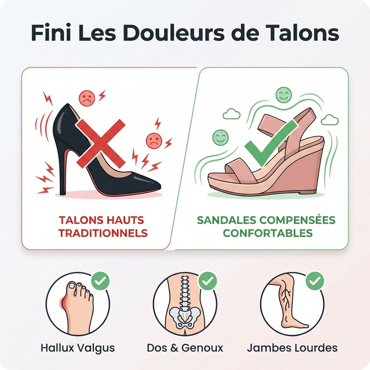 Sandale Tarragone à semelle talon compensé confort de 7,5 cm