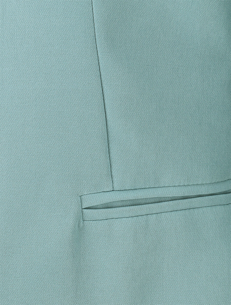 Veste droite à épaulettes - Vert d'eau