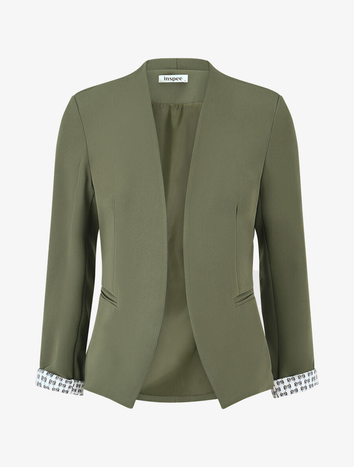Veste droite à épaulettes - Kaki