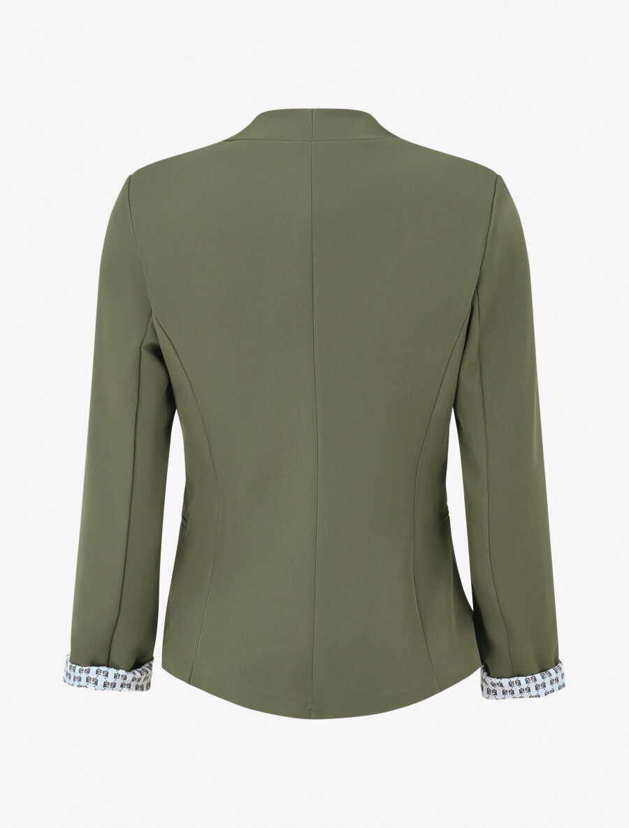 Veste droite à épaulettes - Kaki