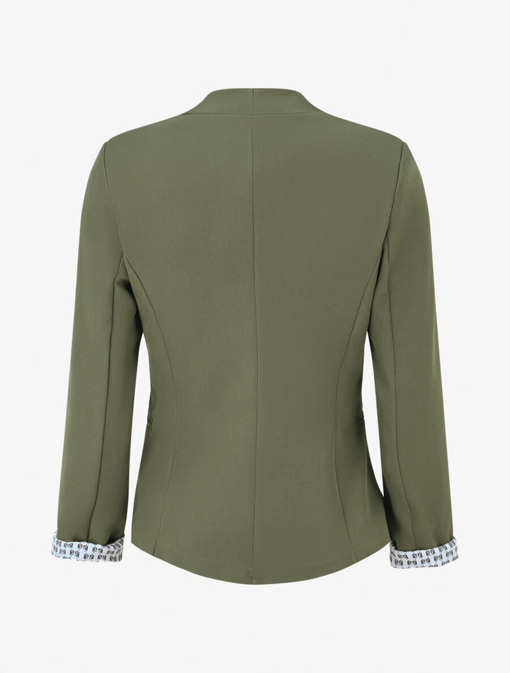 Veste droite à épaulettes - Kaki