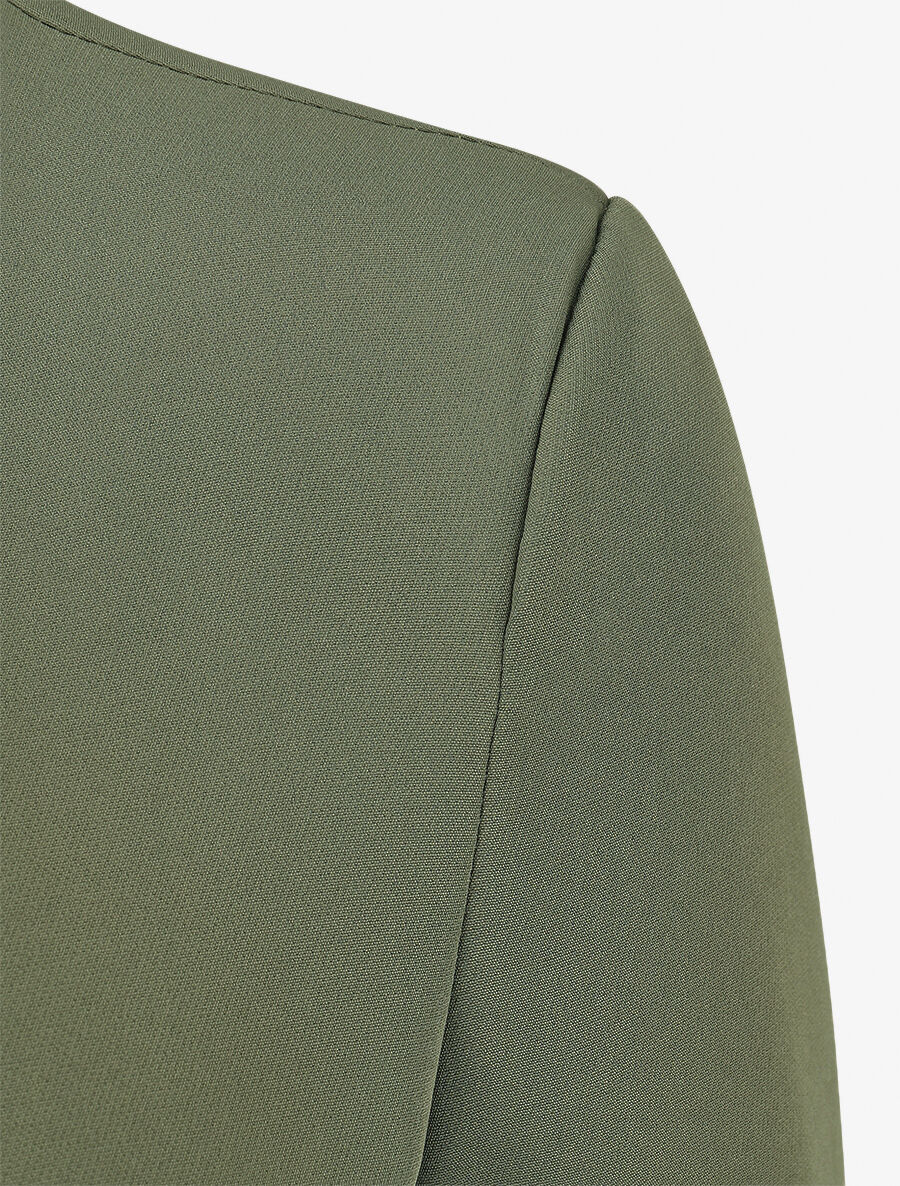 Veste droite à épaulettes - Kaki