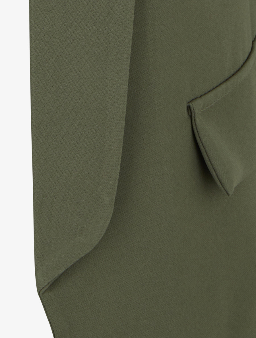 Blazer uni à manches froncées - Kaki