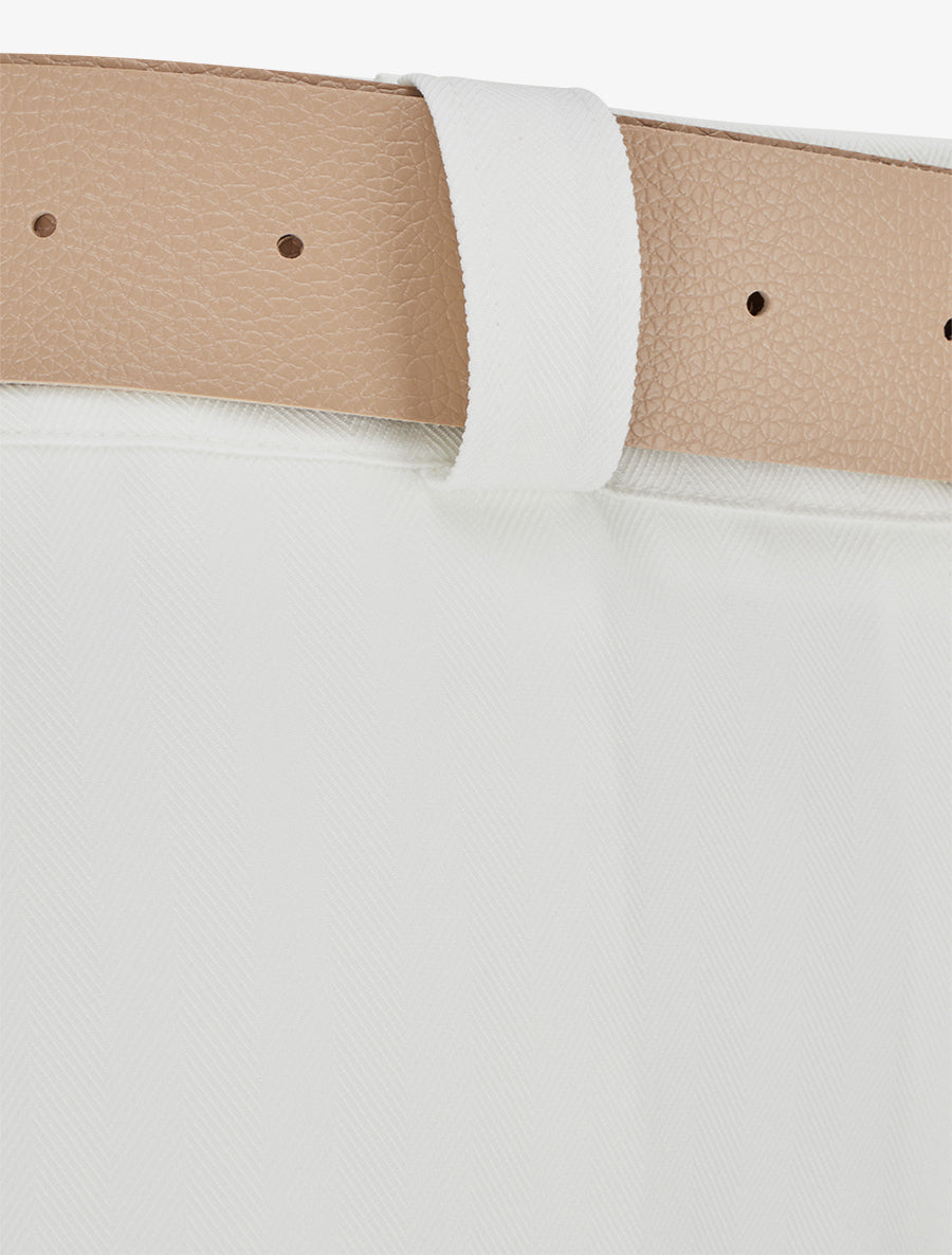 Pantalon ample à motif rayé - Blanc