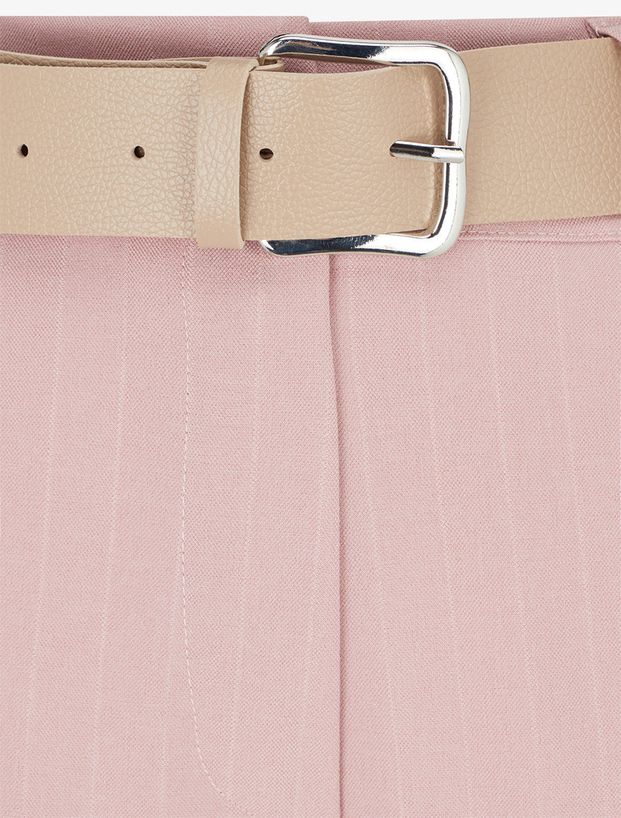 Pantalon à fines rayures irisées - Rose
