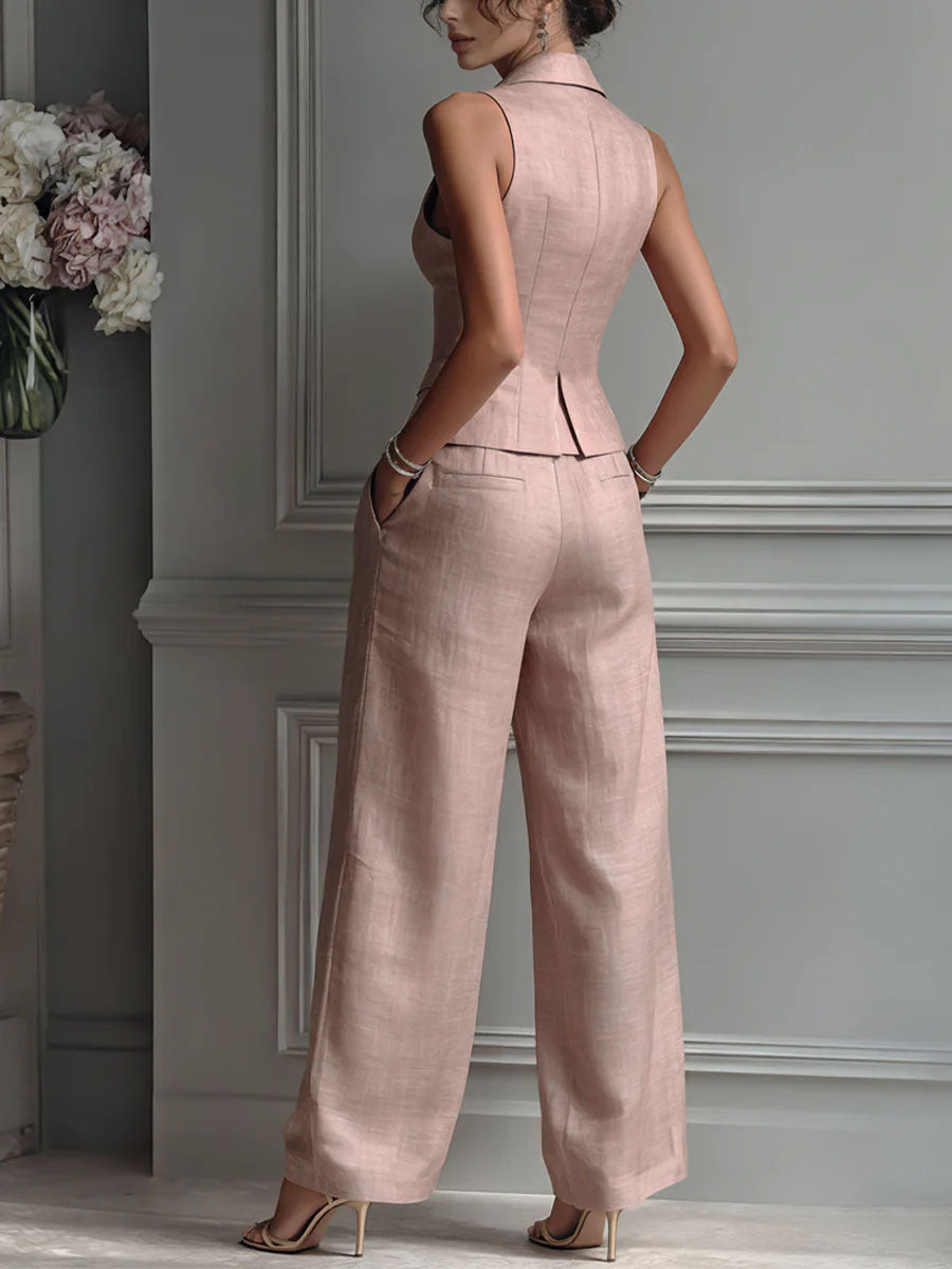 L'Ensemble Jade ™ | Ensemble deux pièces pour femme avec col en V et boutons