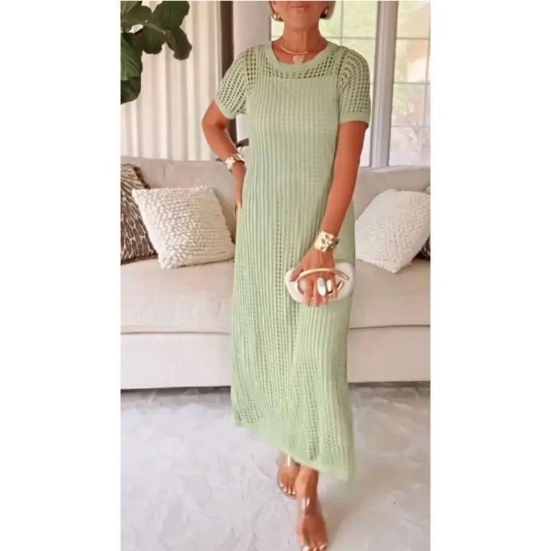 Bethany™ | Robe longue maxi ajourée + robe intérieure offerte