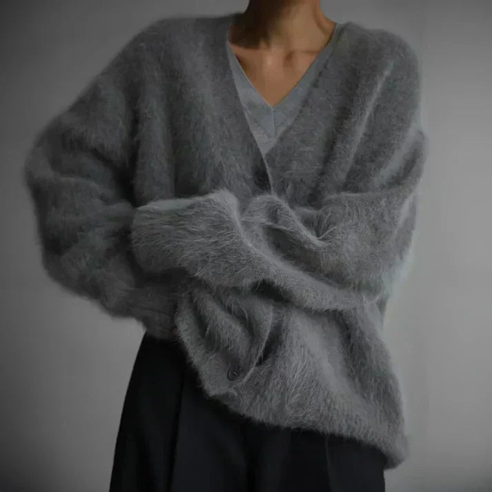 Ilona™ - Pull tricoté grand format aspect cachemire