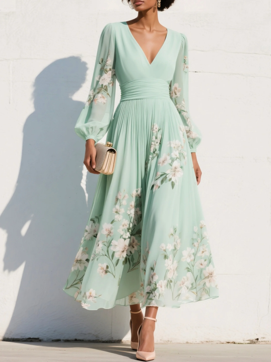 Odelia™ | Robe Midi à Fleurs
