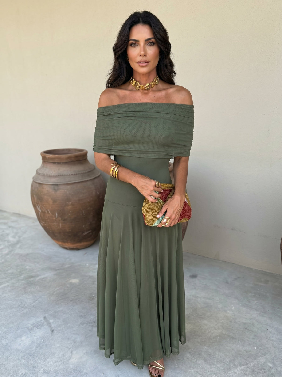 Céleste | Robe élégant, bustier drapée minimaliste