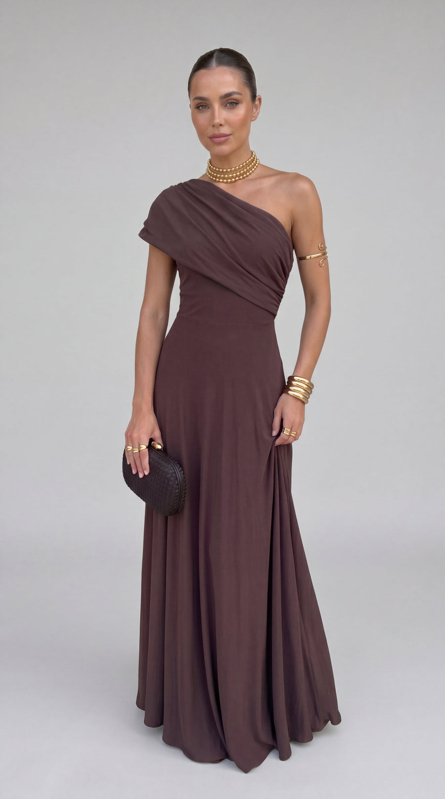 Céleste | Robe élégant, bustier drapée minimaliste