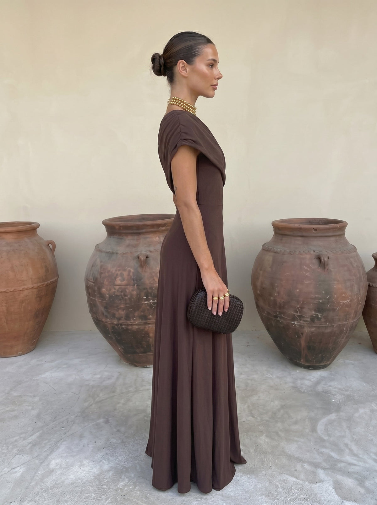 Céleste | Robe élégant, bustier drapée minimaliste